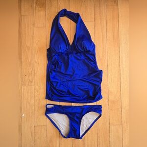 Maternity A Pea in the Pod Royal Blue Bikini Set